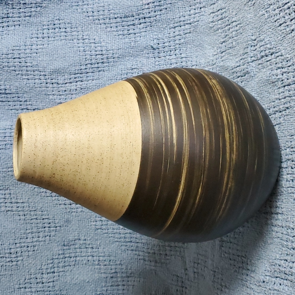 Brown And Beige Orbit Shaped Vase
